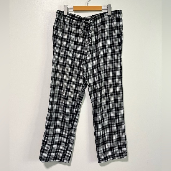 Old Navy Men’s Plaid Flannel Lounge Pants – Black & White, Size M - Picture 2 of 13